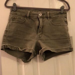 women’s high rise shorty in olive green